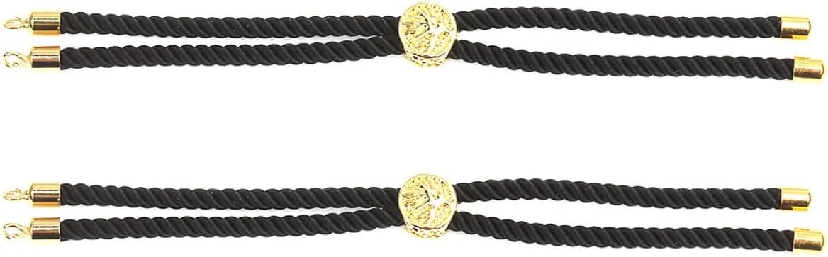 2pcs Adjustable Tree of Life Bracelet Hand Woven Fashion Bracelets for Lovers with Golden Buckle Unique present for