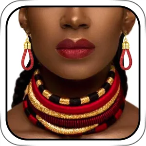 Barode African Jewelry Sets Choker Necklace Earrings Tribal Rope Statement Costume Accessories for Women