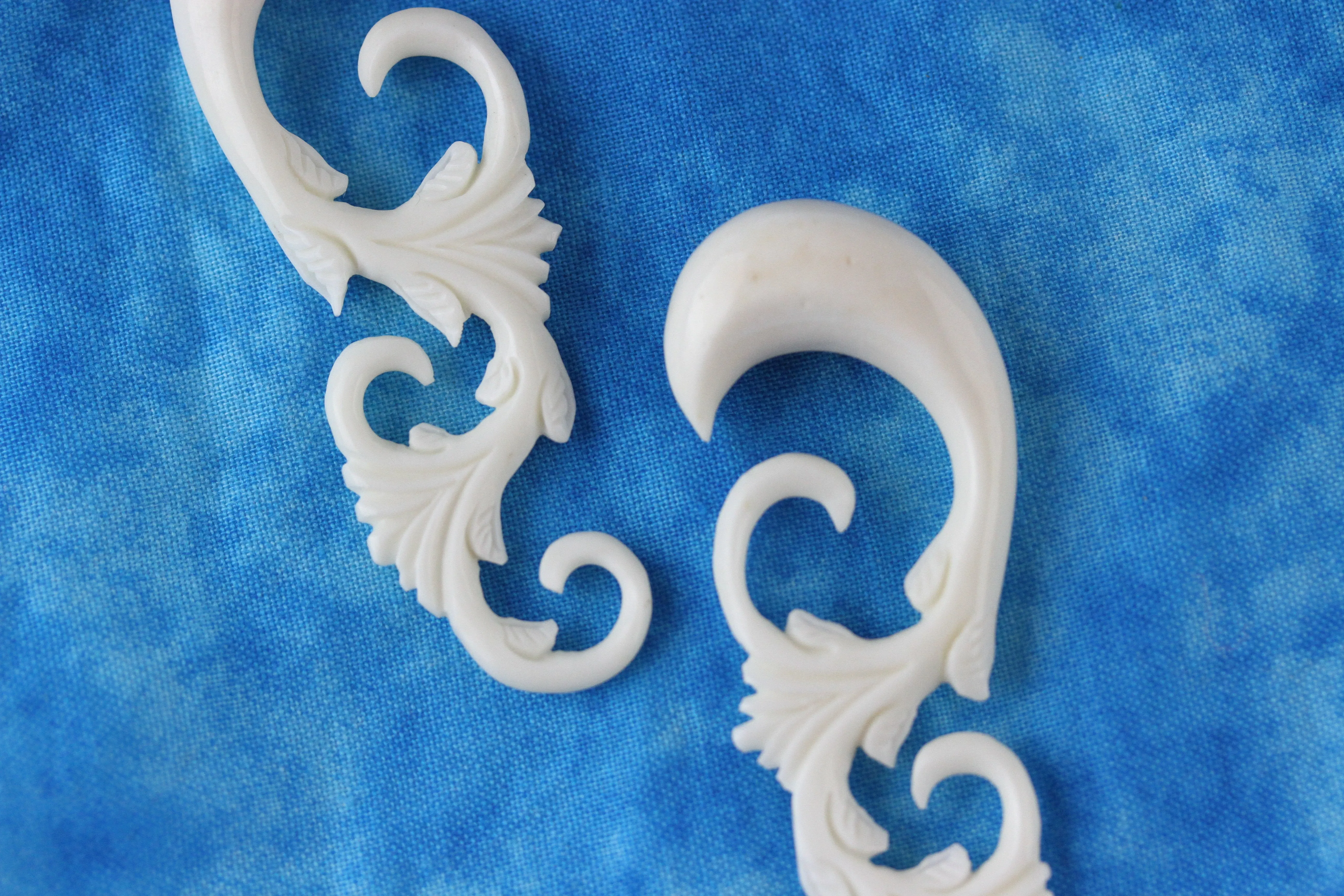 Birds of a Feather Flock Together Bone Plug Hangers (Pair) - C064