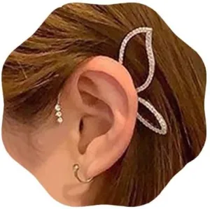 Butterfly Ear Cuffs Earrings Elf Ear Cuffs Non Piercing Butterfly Cuff Fairy Ear Cuff Earrings for Women 2PCS