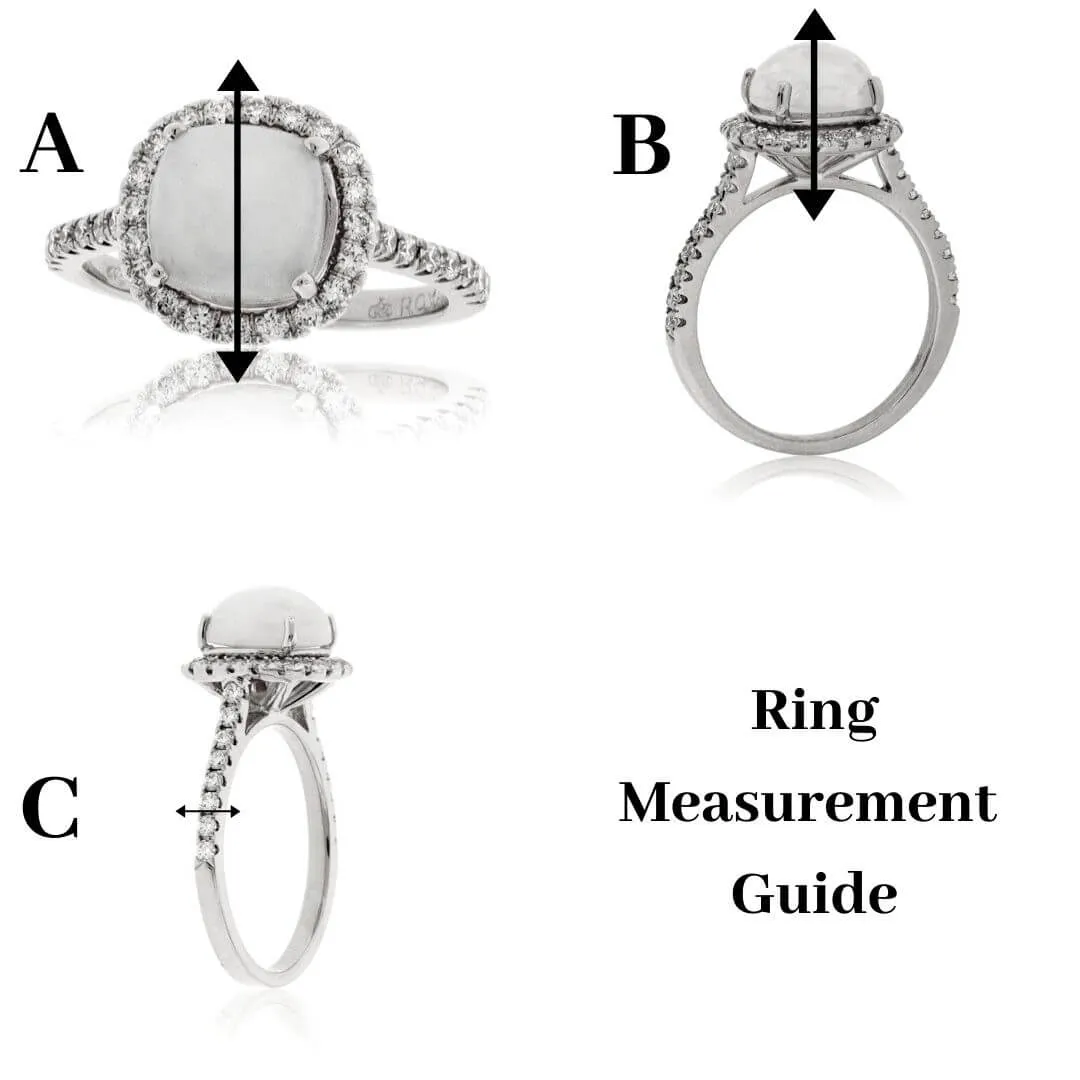 Cognac and White Diamond Wavy Disc Ring