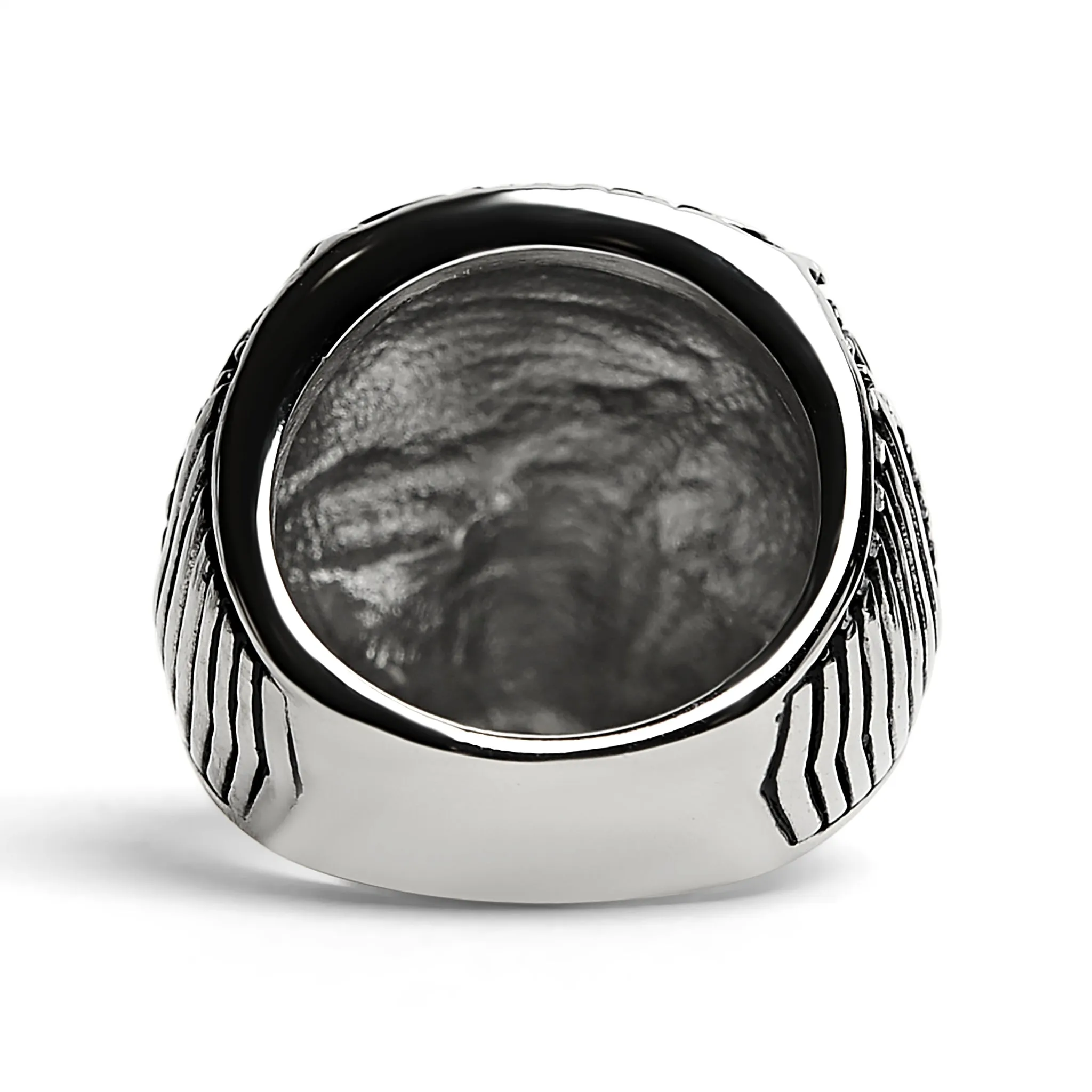 Detailed Skull Stainless Steel Ring / SCR4042