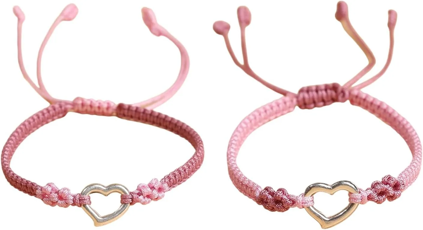 Fashionable Lovely Hollow Heart Woven Bracelets Simple Designs Woven Jewelry Accessory for Women Date Party Wear