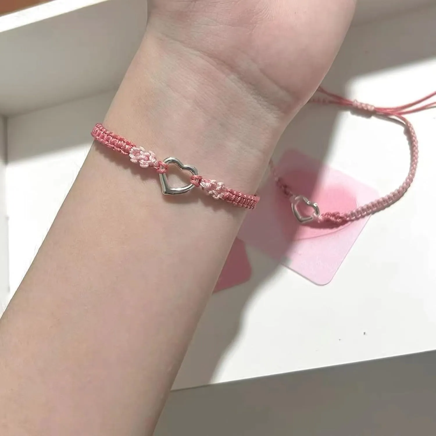 Fashionable Lovely Hollow Heart Woven Bracelets Simple Designs Woven Jewelry Accessory for Women Date Party Wear