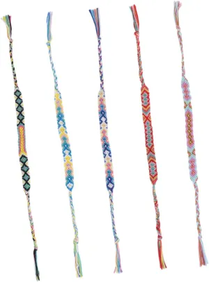 Gatuida 5pcs Hand Woven Ethnic Bracelet Men's Fashion Wrist Chain Nepal Style Hand-knitted Decorative Bangle