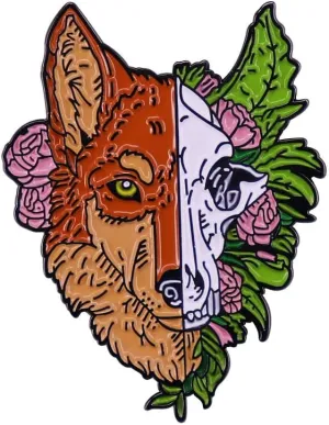Gothic animal Pin,wolf skull Enamel Pin Brooch badge,Gothic ornament