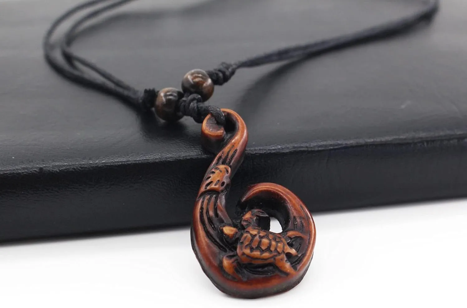 Hawaiian Maori Fish Hook Pendant Necklace,Maui Beach Sufer Tribal Necklace