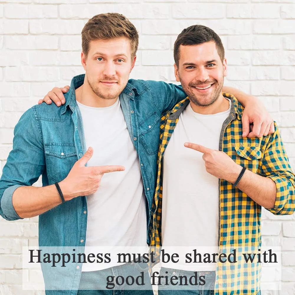 Jeka Handmade Braided Unisex Friendship Bracelets Distance Matching Bracelet 2 Pcs