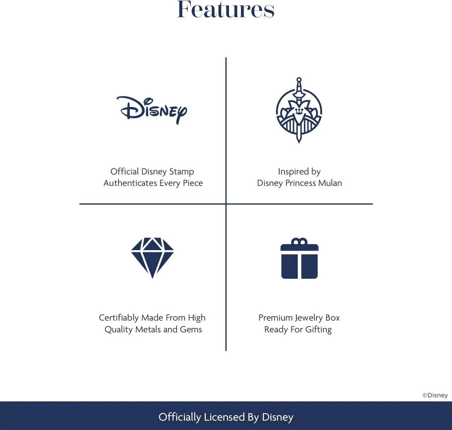 Jewelili Enchanted Disney Fine Jewelry 14K Rose Gold over Sterling Silver with 1/10 CTTW Diamonds and Garnet Mulan Ring