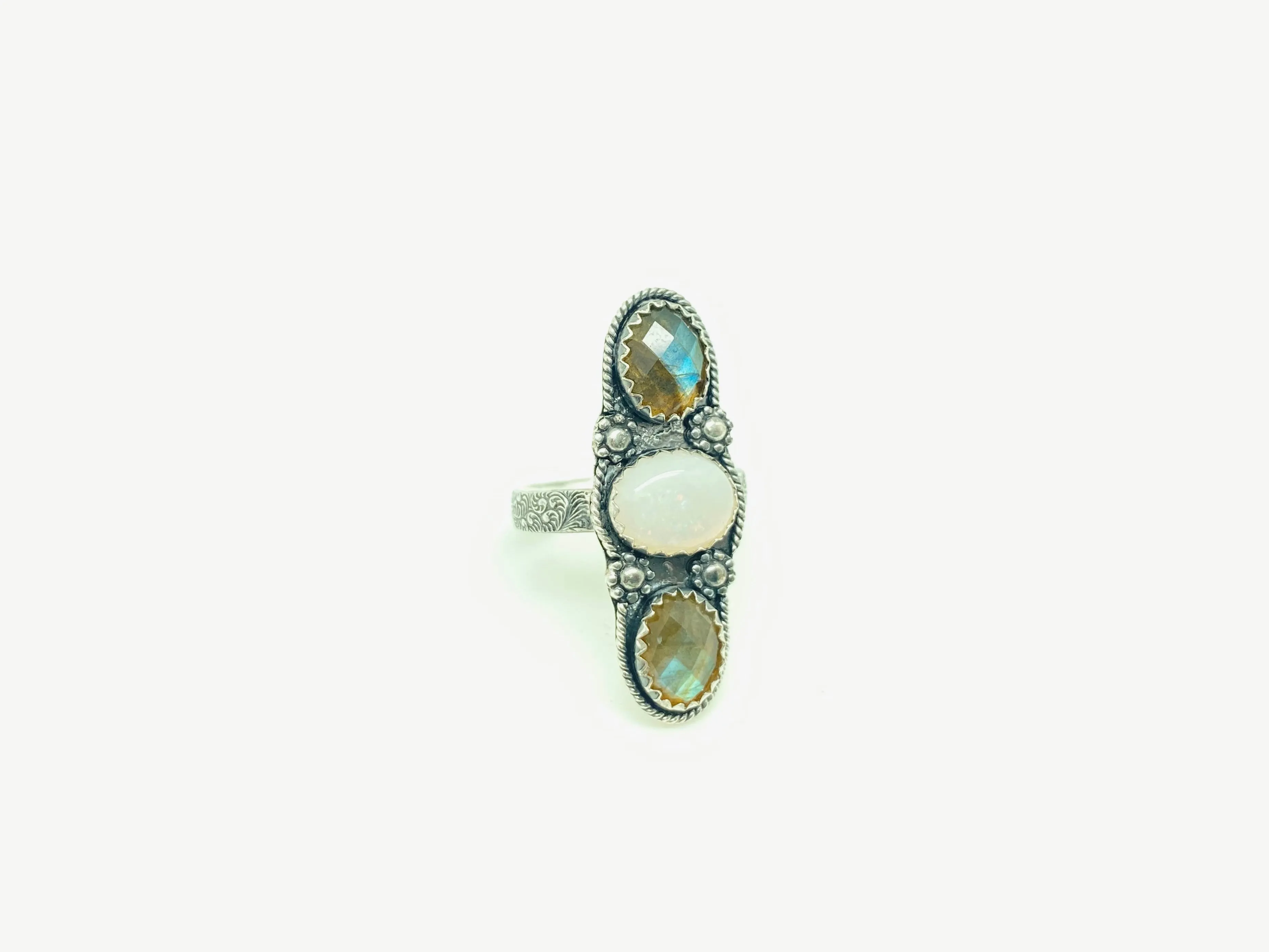 Labradorite & Opal Ring (7.25)