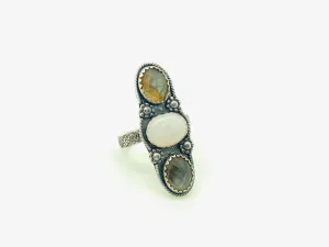 Labradorite & Opal Ring (7.25)
