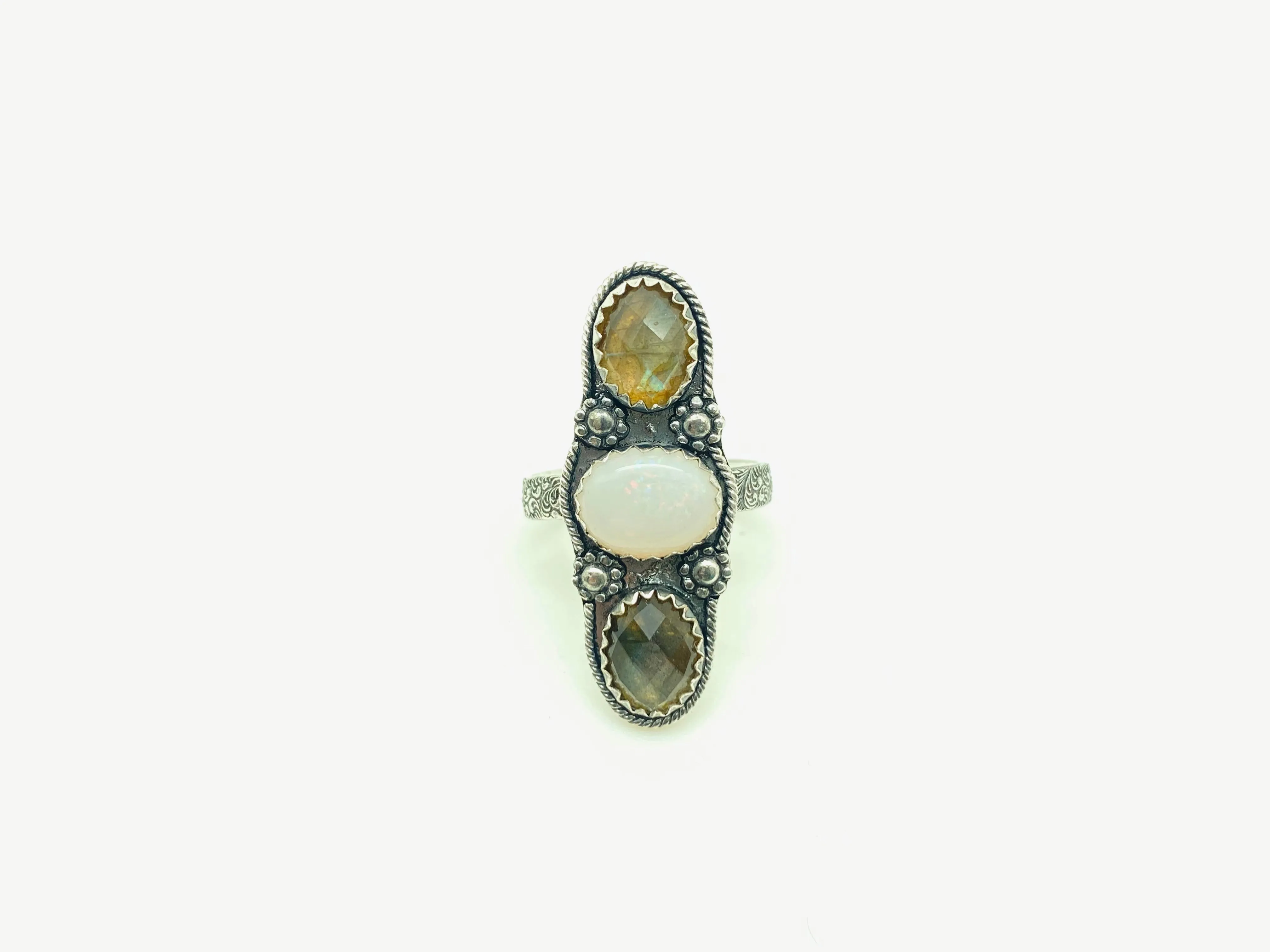 Labradorite & Opal Ring (7.25)