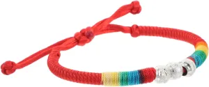 LIFKOME Multicolored Beaded Rope Bracelet Adjustable Handmade String Jewelry for Men Women Stylish Accessory for Daily Wear Parties Travel Unique Chinese Charm Design