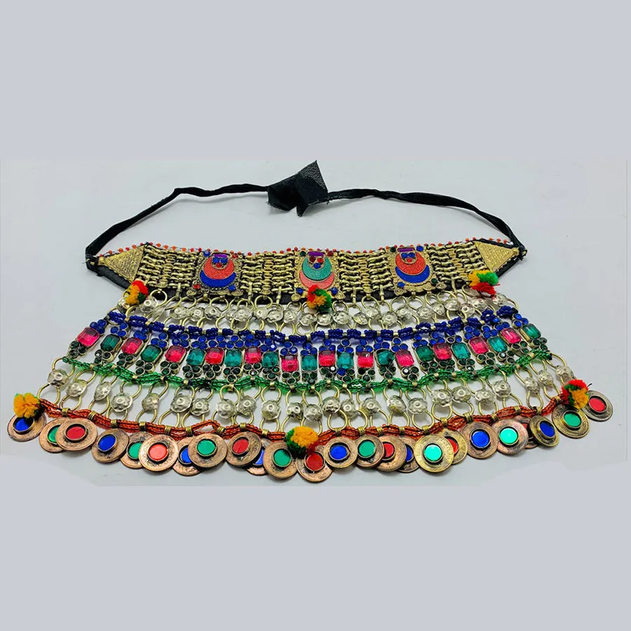 Multicolor Stone Layered Choker Necklace