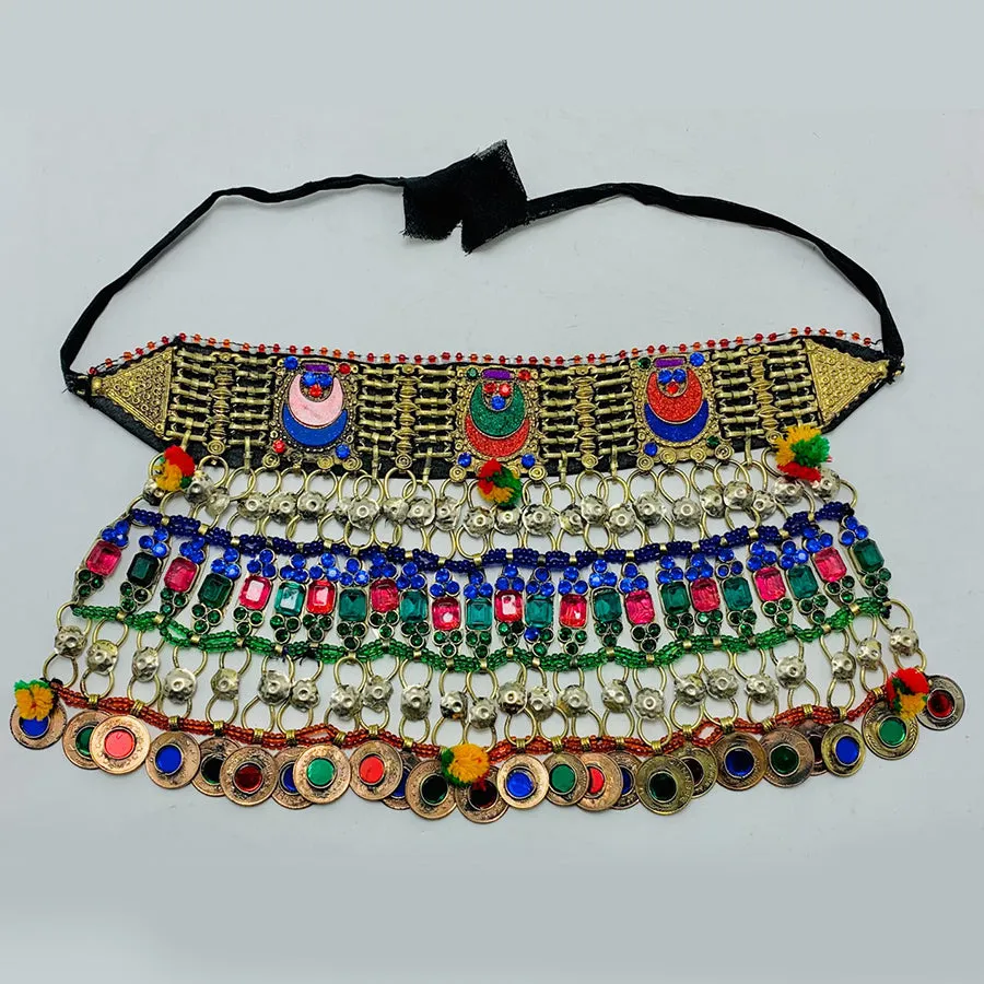 Multicolor Stone Layered Choker Necklace
