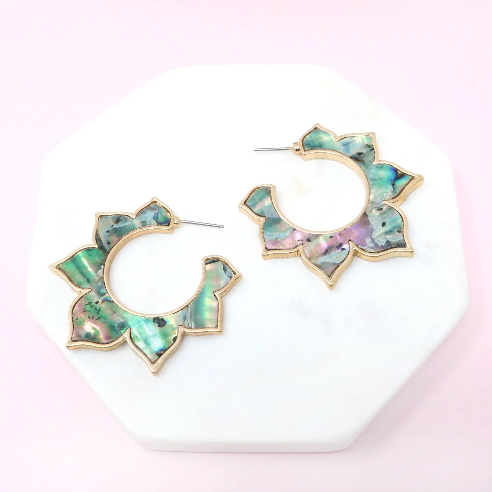 Natural Abalone Shell Hoop