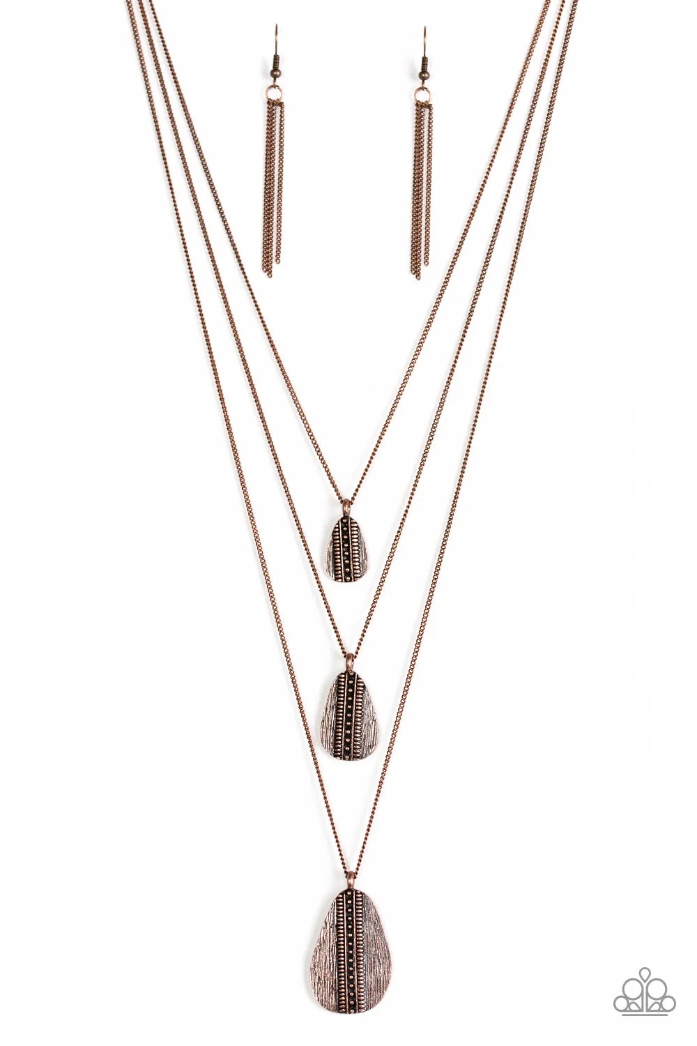 Paparazzi Accessories  - Sonoran Storm #N478 Peg - Copper Necklace