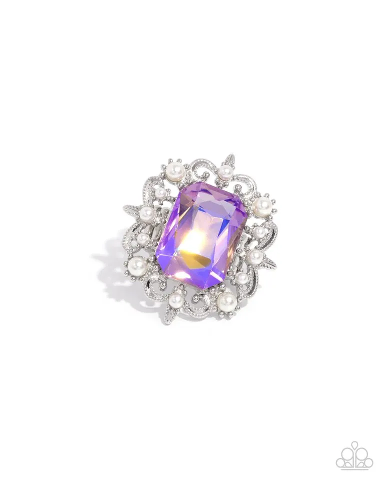 Paparazzi Ring ~ Framed Flourish - Purple
