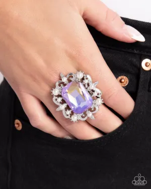 Paparazzi Ring ~ Framed Flourish - Purple