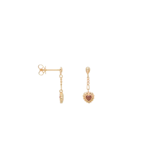 Single Pure Love Chain Stud Earring 14K
