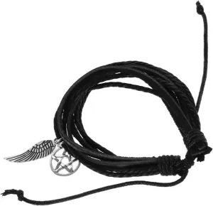 Stylish Men's Bracelet Braided Woven Design 5-pointed Star Wings Adjustable for All Sizes