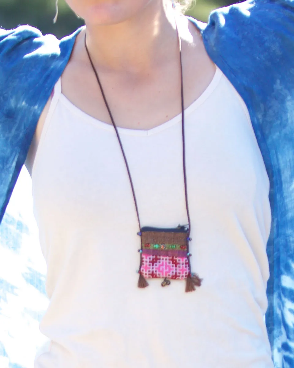 Tribal Hmong Pouch Necklace