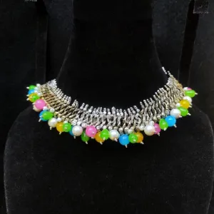 Vintage Kuchi Statement Multicolor Beads Choker